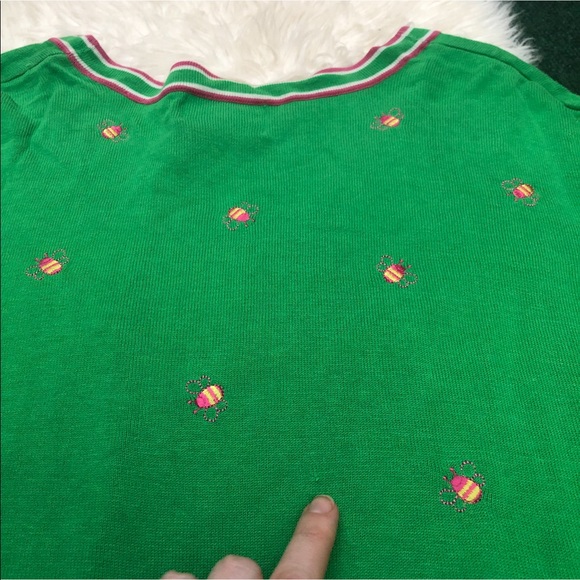 QVC Quacker Factory Embroidered V Neck Cardigan - Picture 10 of 16